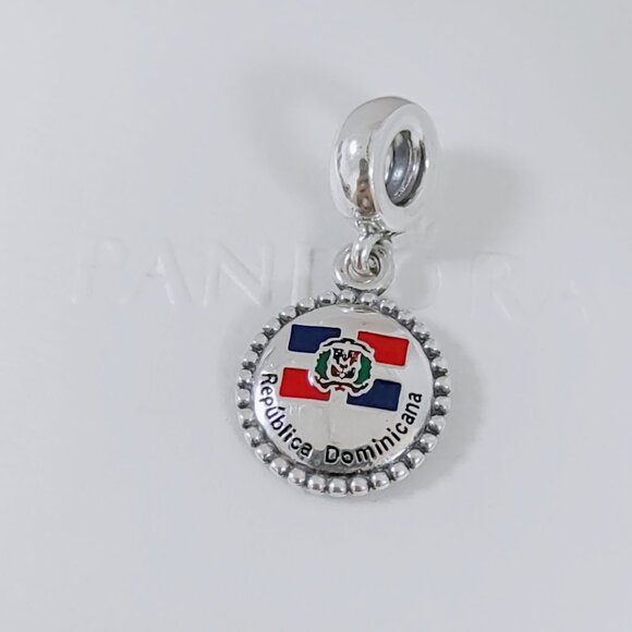 Pandora Dominican Republic Exclusive Dangle Charm S925 Silver Bracelet Pendant - Picture 3 of 7